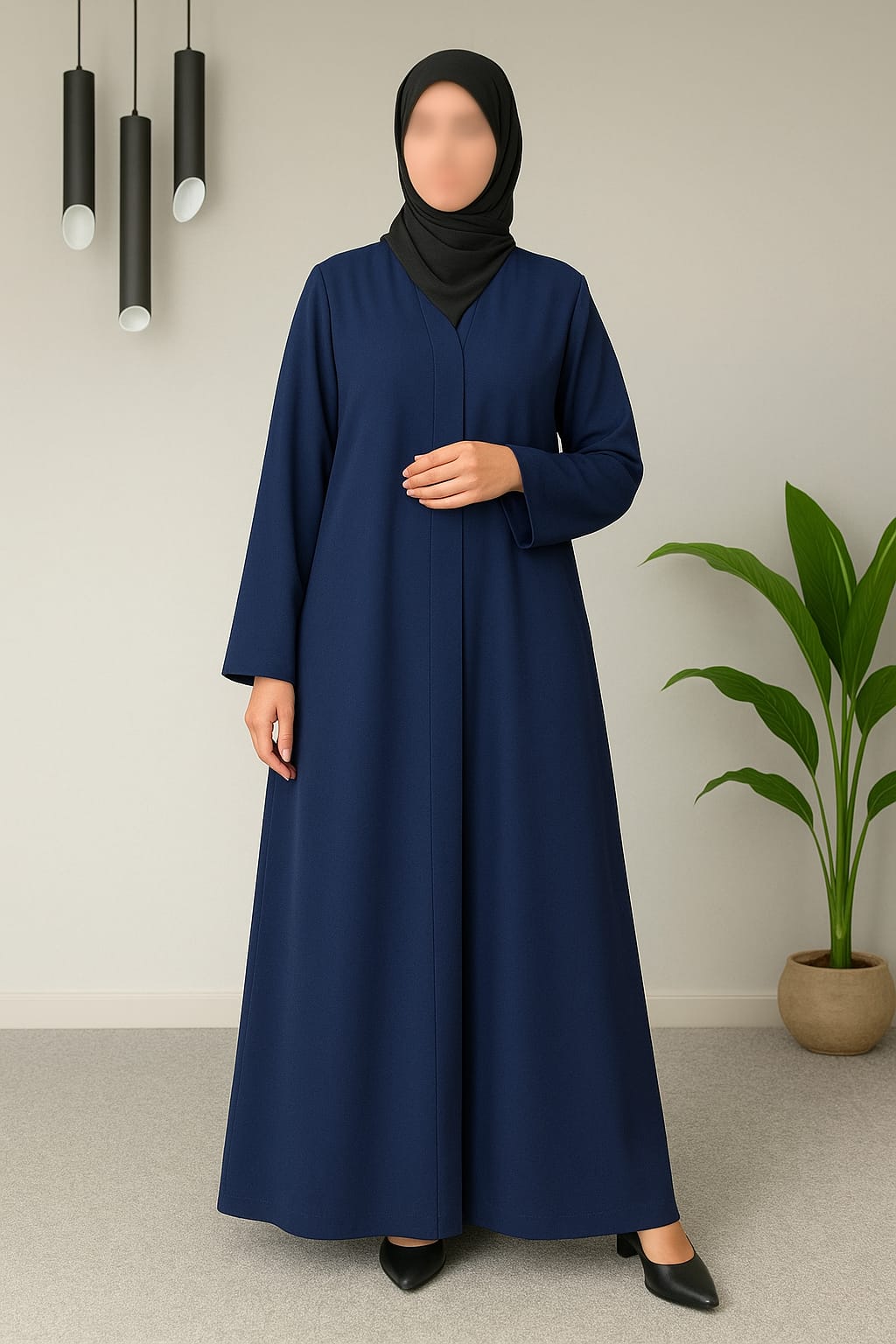 Navy Blue Classic Abaya